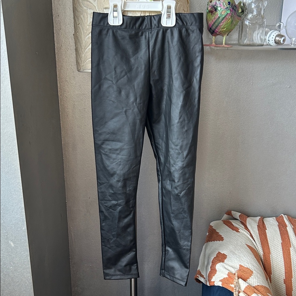 H&M black pleather pants